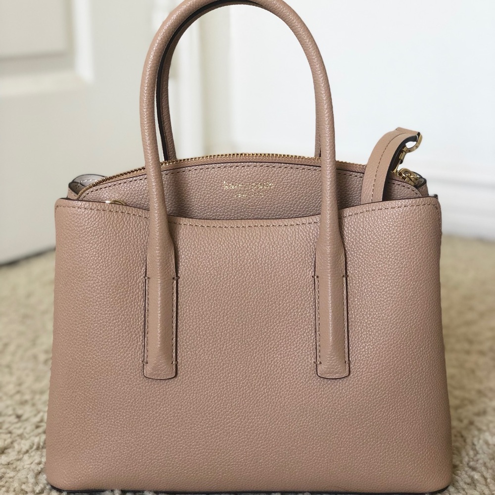 KATE SPADE Medium Margaux Satchel in Light Fawn